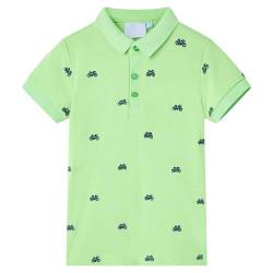 Kinder Poloshirt Shirt Polohemd Kurzarm Kindershirt T-Shirt Neongrün 104 von vidaXL