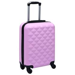 vidaXL Hartschale Trolley mit 4 360-Grad-Rollen Sicherheitsschloss Hartschalenkoffer Reisekoffer Koffer Handgepäck Bordgepäck Rosa ABS von vidaXL