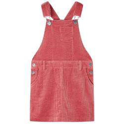 vidaXL Kinder-Latzkleid Cordkleid Kleid Kinderkleid Mädchen Kordkleid Cord Rosa 92 von vidaXL