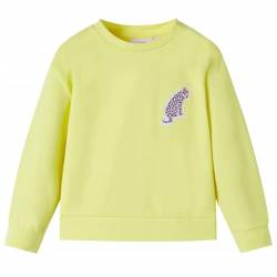 vidaXL Kinder Sweatshirt Pullover Pulli Langarm Rundhalsausschnitt Mädchen Gelb 116 von vidaXL