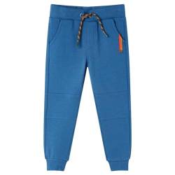 vidaXL Kinder Trainingshose Kordelzug Jogginghose Sporthose Hose Kinderhose Blau 104 von vidaXL