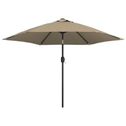 vidaXL Sonnenschirm Metall-Mast 300cm Taupe Gartenschirm Ampelschirm Schirm von vidaXL