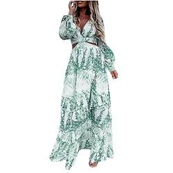 Sommerkleid Damen Knielang Kurzarm Print Gefälschte zweiteilige Locker Luftige Freizeitkleider Frauen Mode Löwenzahndruck/Sterndruck Casual Bequeme Minikleid Strandkleider Urlaub Kleider von vijTIAN difine