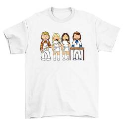 vipwees Mens or Womens Swedish Pop Group Original Music Caricature T-Shirt, Made from Organic Cotton von vipwees