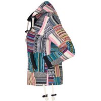 virblatt Cargojacke Patchwork Jacke Damen, Baumwolle, Baja Hoodie Vintage Hoodie Hippie gemütliche Kapuze, buntes Patchwork, Baja Canvas von virblatt