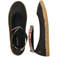 virblatt Espadrilles Damen, Hanf, Freizeitschuhe Sommerschuhe Hippie Damen Ballerina Knöchelband mit Ethnoverzierung von virblatt