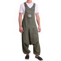 virblatt Jumpsuit Herren & Damen Latzhose, Baumwolle, Overall Herren Sommer Hosenanzug Goa Style, aufgesticktes Mandala von virblatt