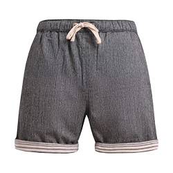 virblatt - Kurze Hose Herren | Baumwolle | Haremshose Herren kurz Sommerhose Herren Bermuda Shorts Hippie Herren Goa Hose kurz - Weltoffen S grau von virblatt