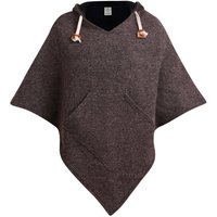 virblatt Poncho Herren Wolle & Poncho Damen Winter, UNISEX Wolle & Polarfleece Wollponcho mit Fleecefutter von virblatt