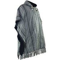 virblatt Poncho Herren & Poncho Damen, Baumwolle, Poncho Winter Jerga Hoodie Mexican mit Kapuze, zum Wenden, Unisex, mit gesticktem Mandala von virblatt