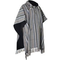 virblatt Poncho Herren & Poncho Damen, Baumwolle, Poncho Winter Jerga Hoodie Mexican mit Kapuze, zum Wenden, Unisex, mit gesticktem Mandala von virblatt