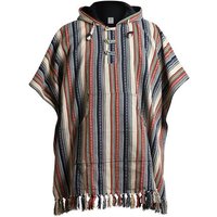 virblatt Poncho Herren & Poncho Damen, Baumwolle, Poncho Winter Jerga Hoodie Mexican mit Kapuze, zum Wenden, Unisex, mit gesticktem Mandala von virblatt