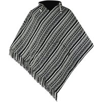 virblatt Poncho Poncho Herren, Baumwolle, Poncho Winter Mexiko Herren Poncho mit Kapuze, Unisex, zum Wenden, gesticketes Mandala von virblatt