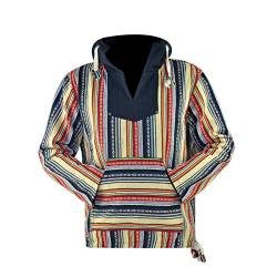 virblatt - Vintage Pullover | 100% Baumwolle | Baja Hoodie Hippie Jacke Vintage Hoodie Vintage Kleidung Herren - Utrecht M gelb von virblatt