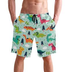 visesunny Hawaii-Herren-Sommer-Strand-Shorts, Badehose, Sport, Laufen, Badeanzüge mit Netzfutter, Einhornstern, Large von visesunny