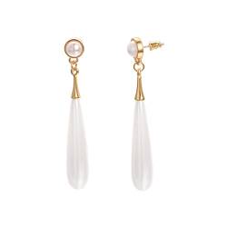 Vissen Ohrringe Perlen HäNgend Lang Damen WeißE Perle Ohrringe Modeschmuck Baumelnde Ohrringe von vissen