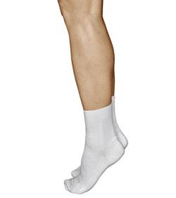 vitsocks Damen lockere Socken ohne Gummibund 98% Baumwolle (3x PACK) Weich, kein Druck, Weiß, 35-38 von vitsocks