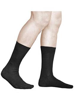 vitsocks Herren Business Socken mit Komfortbund BAUMWOLLE (3x PACK) weich atmungsaktiv, schwarz, 44-46 von vitsocks