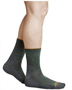 vitsocks Herren Wandersocken MERINO Wolle mit Polsterung, warme Trekking Socken Anti-Blasen, grau-burgund, 39-42 von vitsocks