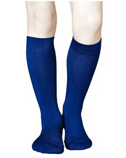vitsocks Kinder Kniestrümpfe BAMBUS dünne lange Socken (3x PACK) Jungen und Mädchen, marineblau, 27-30 von vitsocks