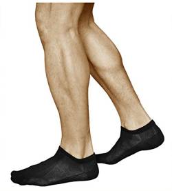 vitsocks kurze Herren Sneaker Socken (3x Set), BAMBUS Viskose, EXTRA leicht und weich, schwarz, 39-41 von vitsocks