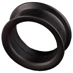 viva-adorno 1 Stück Tube Flesh Tunnel Plug Silikon Ohr Piercing XXL Big groß flexibel Größe 4-44mm Z19, schwarz 22mm von viva-adorno