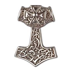 viva-adorno Herren Anhänger Thorshammer Mjölnir keltisch Thors Hammer 925 Sterlingsilber AS21 von viva-adorno