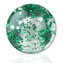 viva-adorno Piercing Schraubkugel Ersatzkugel Acryl Kunststoff Transparent Glitter Glitzer Innengewinde Z338, grün 1,2x4mm von viva-adorno