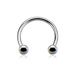 viva-adorno Titan G23 Hufeisen Lippenpiercing Nasenpiercing Helix Ohr Piercing Septum Z566, 1,2 x 10 x 3mm von viva-adorno