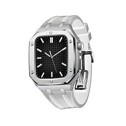 vkeid Für Bandgehäuse Serie 8, 45 mm, 44 mm, Silikonband mit stoßfester Stoßstange, für Herren und Damen, Sport-Militärband, Schutzhülle nur für iWatch Serie 7, SE, 6, 5, 4, 44MM FOR 6/5/4/SE von vkeid