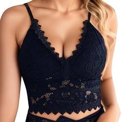 Crop Tops Damen Sexy, Crop Tops Damen, Frauen Teenager Mädchen Boho Tank Bustier Sport BH Neckholder Top Ausschnitt Weste Korsett Bralette Bluse Cami Oberteil Trägertop Romance Bralette Unterhemd von vohiko