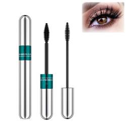 4D Lash Extension Mascara, 2 in 1 Vibely Mascara 5X längere wasserfeste Wimpernkosmetik, Natürlicher Verlängerungs - und Verdickungseffekt, Wimperntusche Wasserfest Schwarz, Kein Verklumpen (1PC) von vokkrv