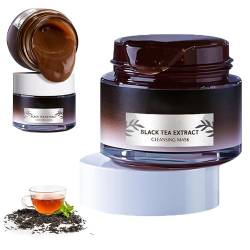 Black Tea Peel off Maske, Schwarztee Maske, Schwarztee Gesichtsmaske, Schwarzer Tee Peel off Maske, Schwarztee-Hautabzieh-Maske, Schwarztee-Reinigungsmaske, Pore Deep Cleansing Maske (1 Stück) von vokkrv