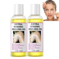 Extra Strength Yellow Peeling Oil, Peeling Oil for Dark Skin, Strong Peeling Oil Extra Strength, Exfoliating Peeling Solution,Body Scrub, Peeling Körper, Gelbes Schäferöl Für Körper alle Haut (2PC) von vokkrv