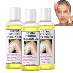 Extra Strength Yellow Peeling Oil, Peeling Oil for Dark Skin, Strong Peeling Oil Extra Strength, Exfoliating Peeling Solution,Body Scrub, Peeling Körper, Gelbes Schäferöl Für Körper alle Haut (3PC) von vokkrv