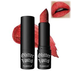 Glitzer-Lippenstift, Glitzer Lipgloss Diamond Metallic Funkelnder Matt Lippenstift, Wasserdichter Lang anhaltender Lipgloss, Matte Lipstick Lip Gloss für Frauen Lippe Make-up (03#) von vokkrv