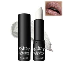 Glitzer Lippenstift, Gotik Glitzer Lipgloss, Diamond Metallic Funkelnder Matt Lippenstift, Wasserdichter Langanhaltender Lipgloss, Matte Lipstick Lip Gloss für Frauen Lippe Make-up (01#) von vokkrv