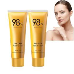 Gold Foil Peel-Off Mask,Peel Off Maske Gesicht,Golden Collagen Gesicht Tear Off Mask,Gold Foil Peel-off Mask Goldfolien Golden Gold Maske,Mitesser-Entferner & Reinigt Tief Feuchtigkeitspflege (2PC) von vokkrv