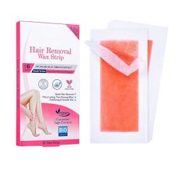 Hair Removal Wax Strips, Body Wax Strips, Body and Facial Hair Removal for Women and Men, Personal Care Product, Wachsstreifen zur Haarentfernung für alle Hauttypen inkl, Sensibler Haut (Rot) von vokkrv