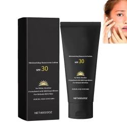 Moisturising Cream for Face with SPF 30,Hydrating Day Cream with Light Protection for Dry Skin,Sonnencreme Gesicht für Trockene Haut, Kein Weißstich,Erfrischend,Nicht Klebrig,Einfach Aufzutragen (1PC) von vokkrv