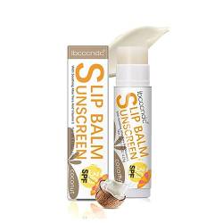 Sunscreen Lip Balm - Sun Protect Lippenpflege LSF 30, Wasserfester Lippenpflegestift mit Sonnenschutz, Lippenpflege ohne Mineralöle 4,25 g (Kokosnuss) von vokkrv