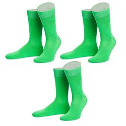 VON JUNGFELD® - 3er Set Herren Socken - Strümpfe aus Bio Baumwolle - hochwertige Herrensocken Gr. 43-46 grün von VON JUNGFELD