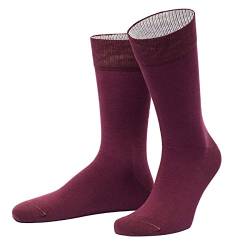 VON JUNGFELD® - 1 Paar Herren Socken aus Bio-Baumwolle - Strumpf Herrensocken Gr. 39-41 dunkelrot von VON JUNGFELD