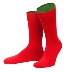 VON JUNGFELD® - 1 Paar Herren Socken aus Bio-Baumwolle - Strumpf Herrensocken Gr. 39-41 rot von VON JUNGFELD