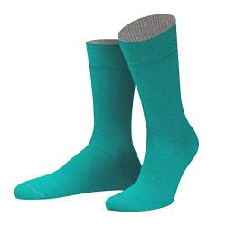 VON JUNGFELD® - 1 Paar Herren Socken aus Bio-Baumwolle - Strumpf Herrensocken Gr. 39-41 türkis von VON JUNGFELD