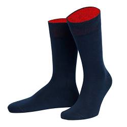 VON JUNGFELD® - 1 Paar Herren Socken aus Bio-Baumwolle - Strumpf Herrensocken Gr. 42-44 marine von VON JUNGFELD