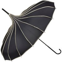 von Lilienfeld Langregenschirm Regenschirm Sonnenschirm Hochzeit Pagode Brautschirm Justine, Logodruck auf Schließe von von Lilienfeld