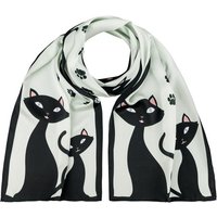 von Lilienfeld Seidenschal Schal 100% Seide Schwarze Katzen Kätzchen Motiv 172 x 42 cm von von Lilienfeld