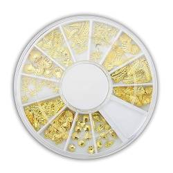 Beach-Time NailArt Overlays - Gold - Rad mit 12 Größen und Motiven von von Wellean EigenArt