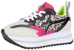 W6yz Damen Raya W. Oxford-Schuh, White Black Fuchsia, 37 EU von w6yz